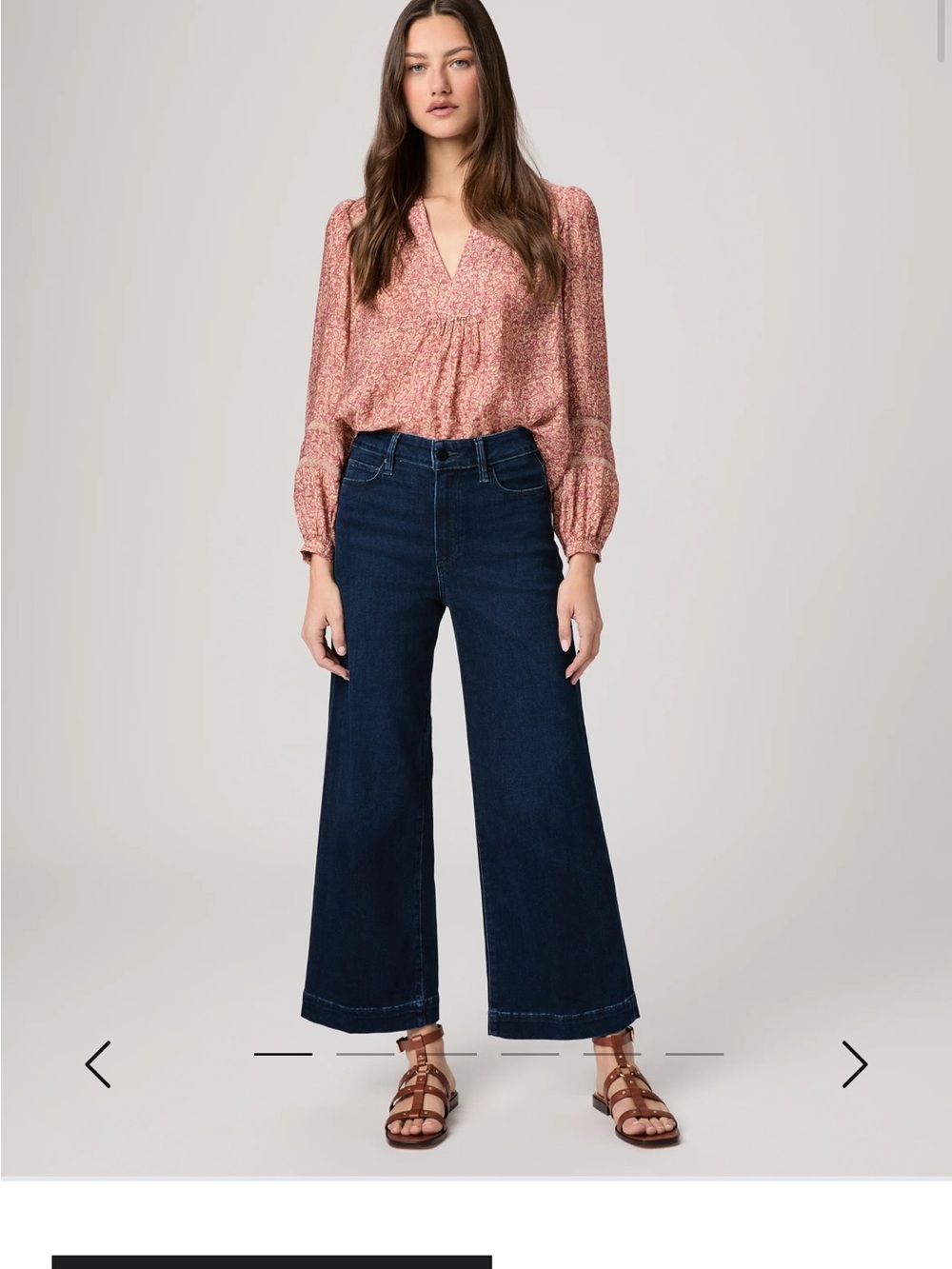 PAIGE Women's Navy Blue Flare Jeans